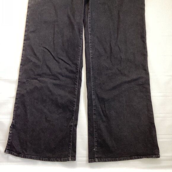 SO High Rise Wide Leg Jeans 32” Inseam Size 15 Black NWT - Picture 2 of 6